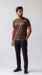 Brown T-shirt with Neon Green Tint