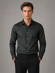 Forest Green Textured Shirt