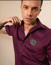 Wine Half Sleeve Shirt