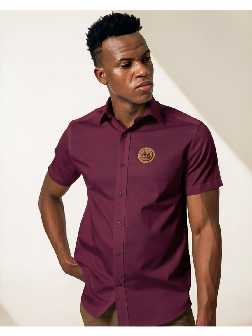 Wine Half Sleeve with Brown Accent