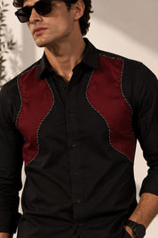Maroon Wave Shirt