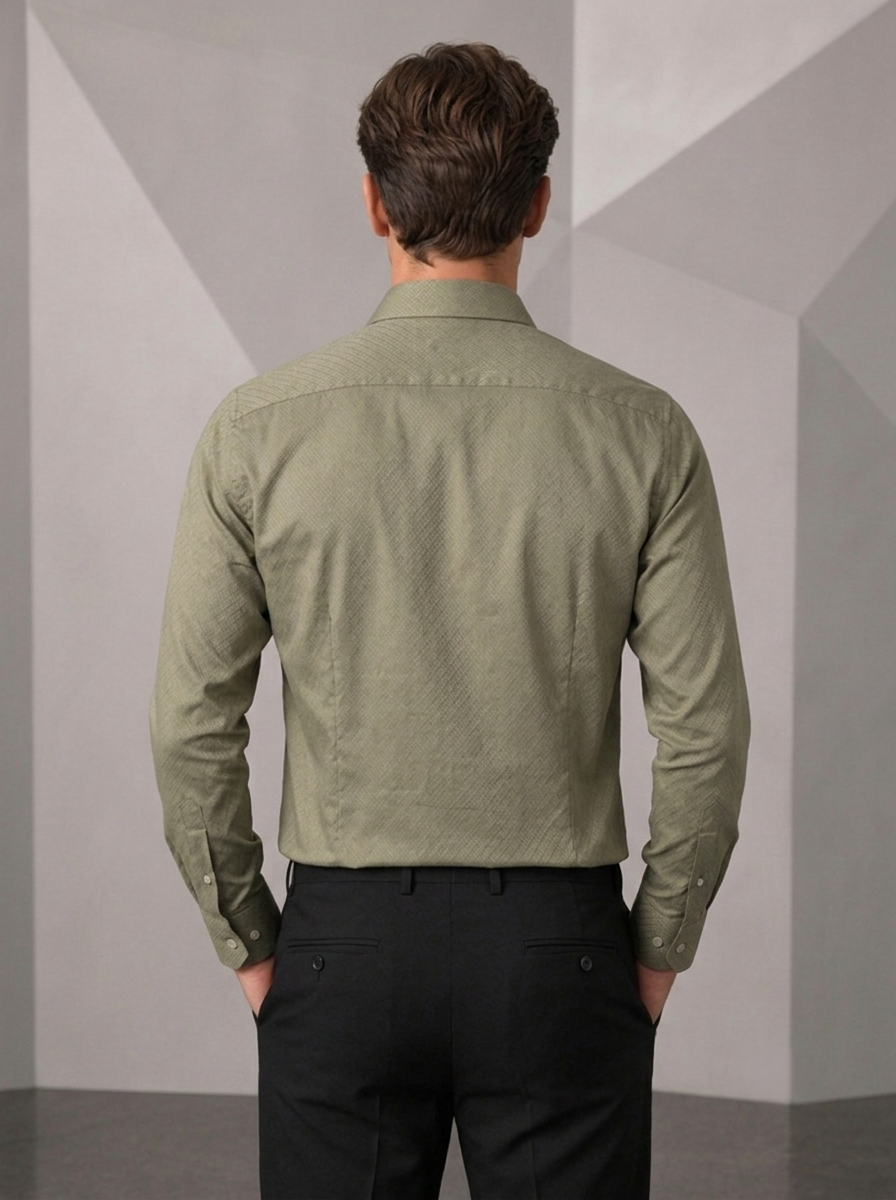 Sage Green Textured Shirt