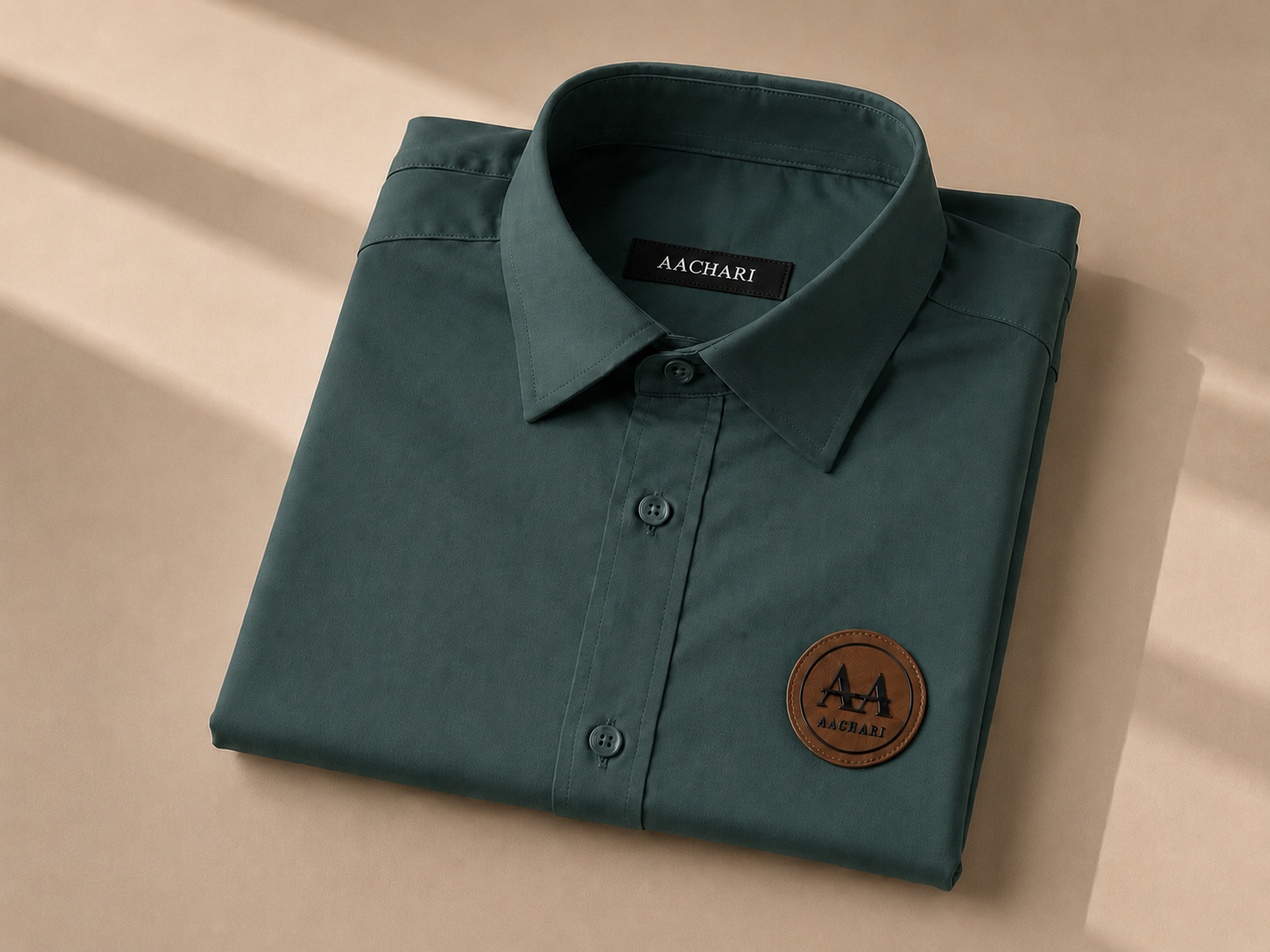 Deep Green Sleeve with Brown Accent