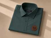 Deep Green Sleeve with Brown Accent