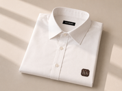 White Short-Sleeve Button-Up