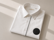 White Shirt with Grey Trim
