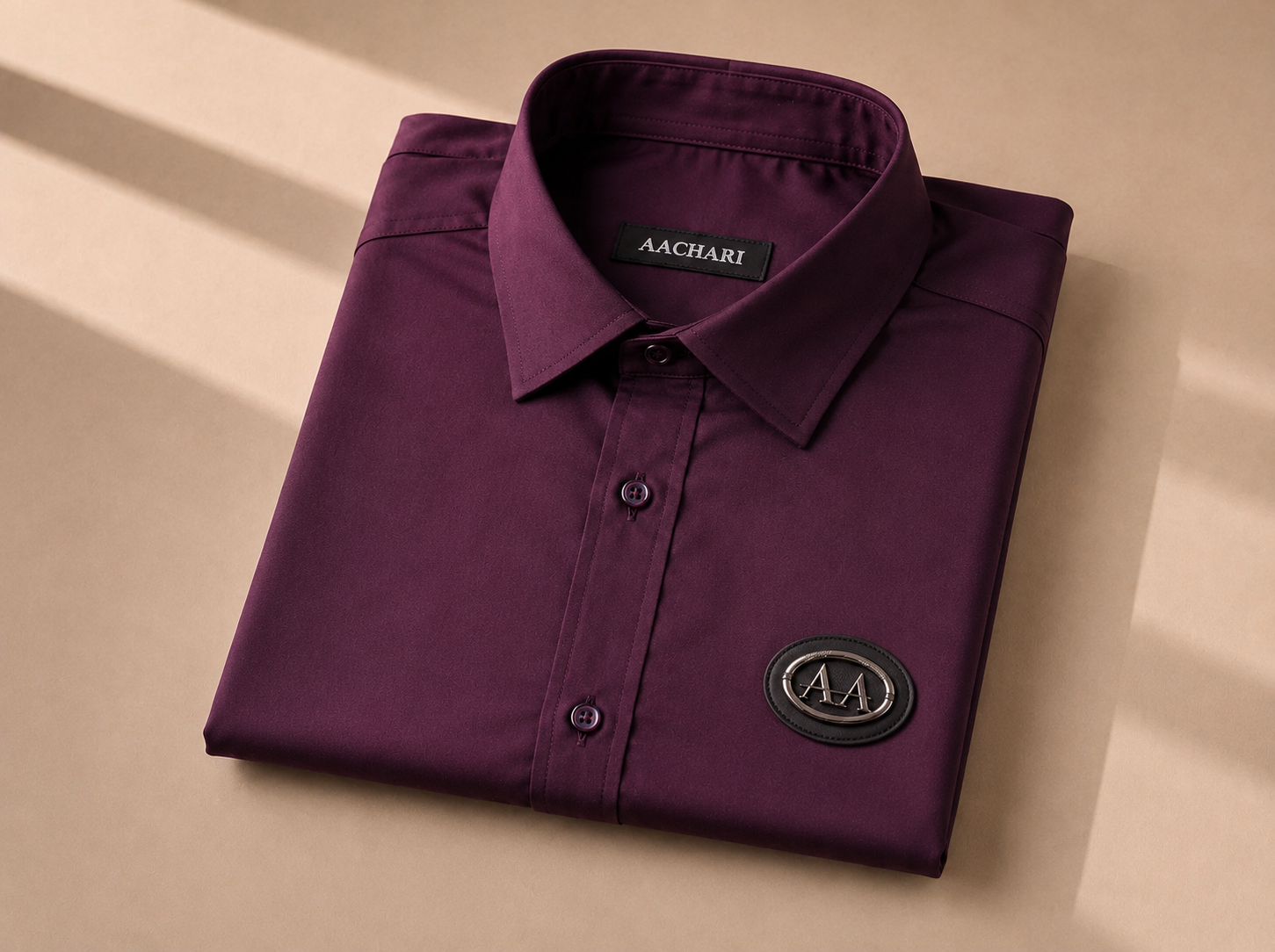 Wine Half Sleeve Shirt