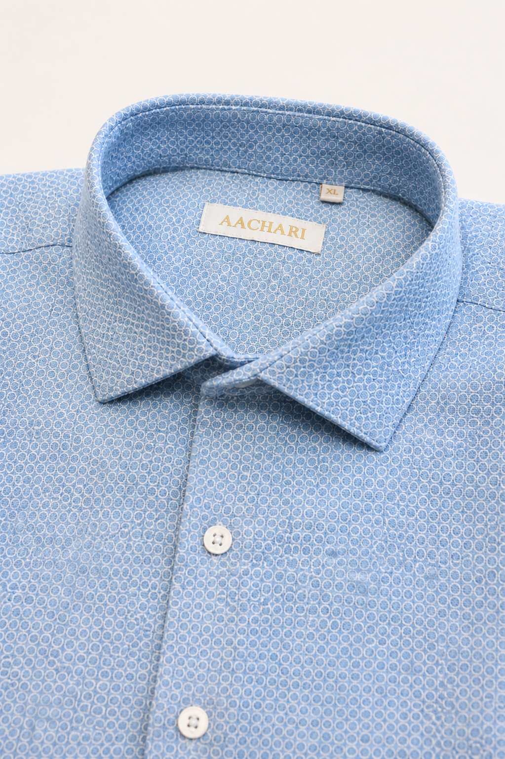 Ocean blue micro dot shirt