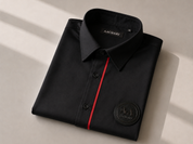 Black Shirt with Red Trim