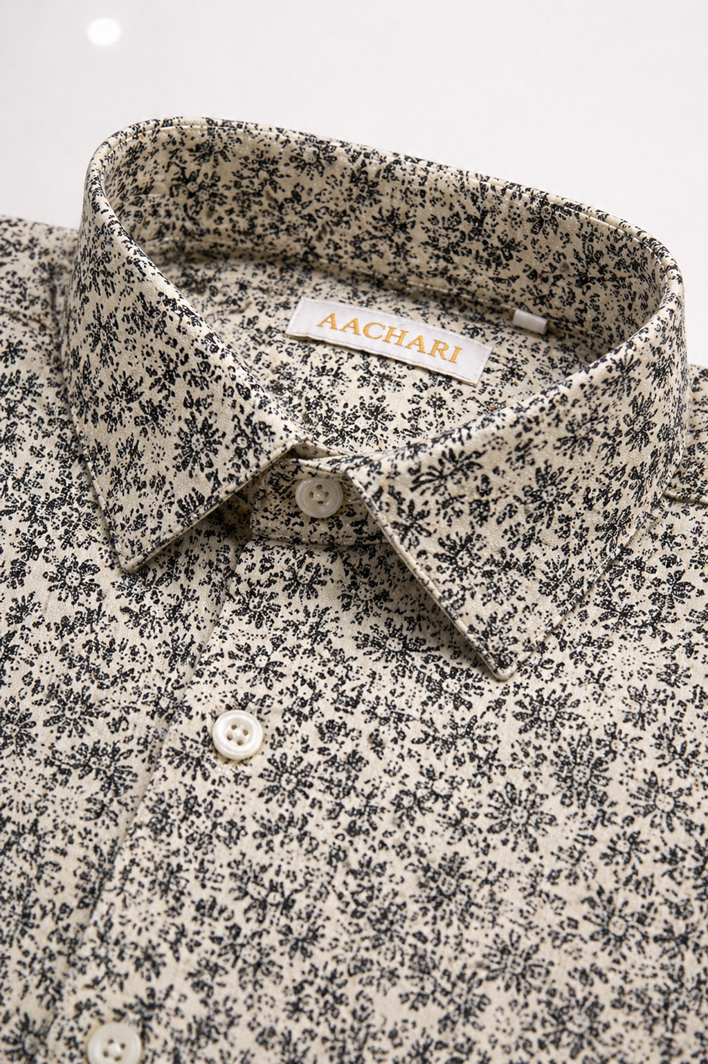 Ivory floral print shirt