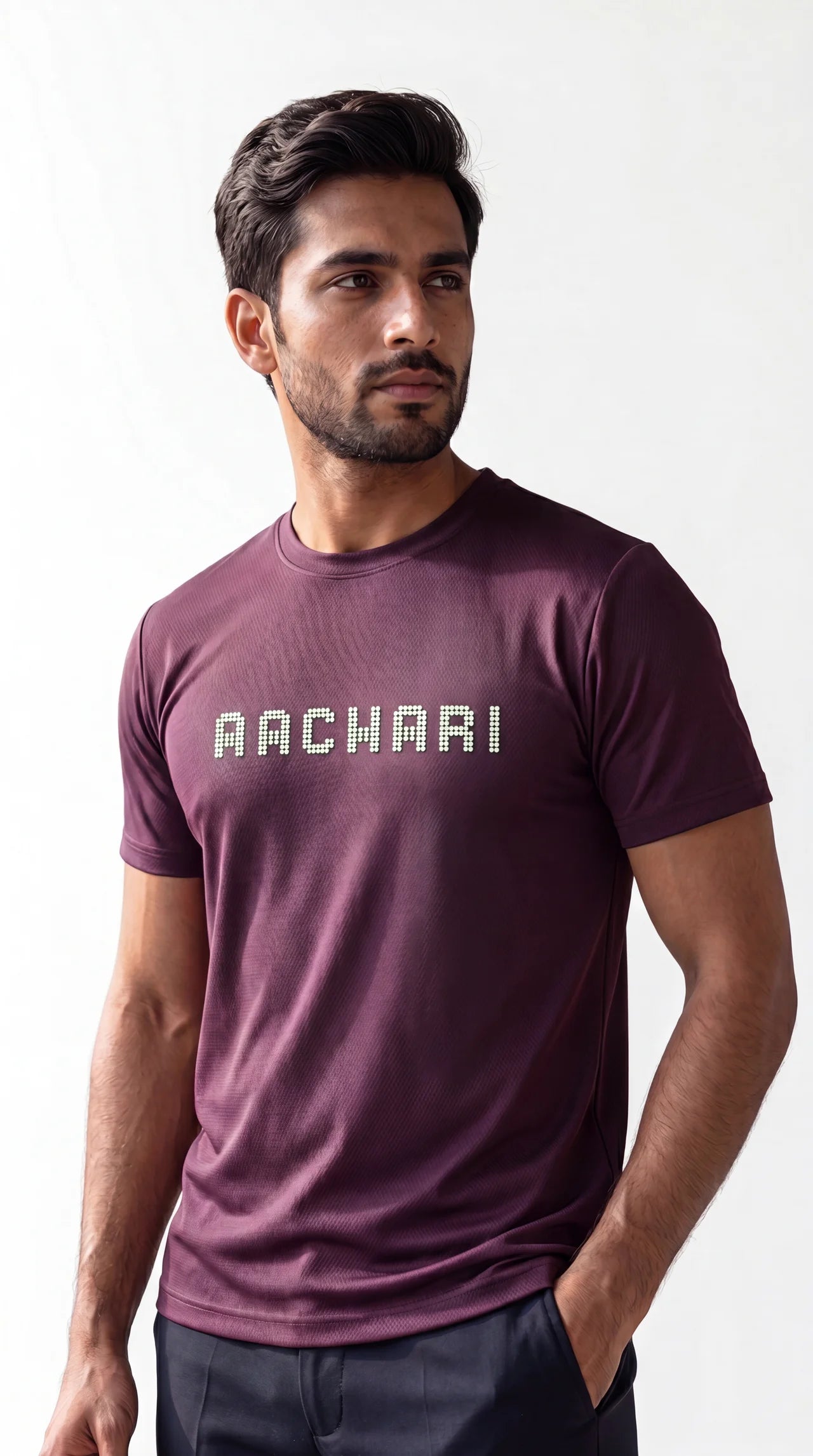 Wine T-shirt with Neon Green Tint