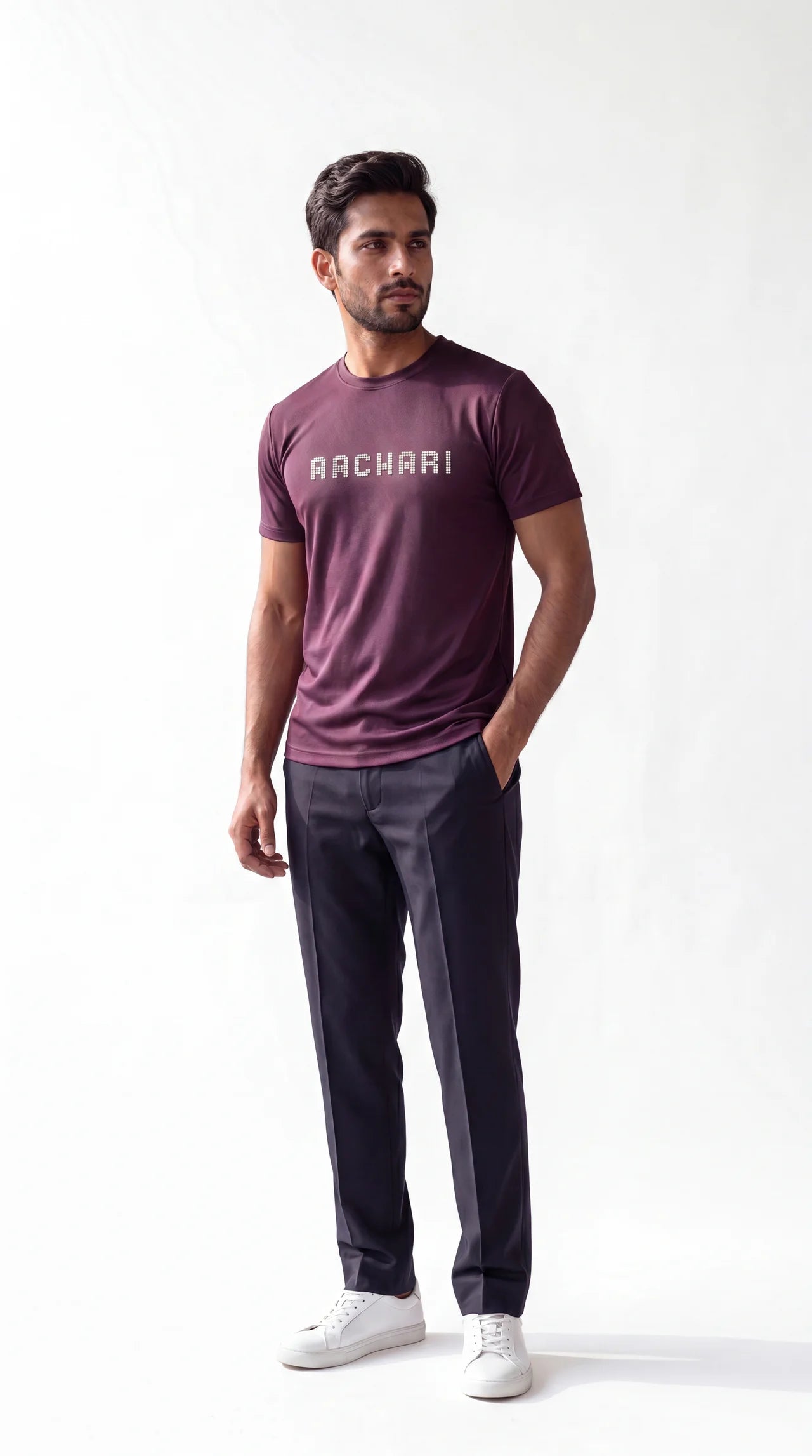 Wine T-shirt with Neon Green Tint