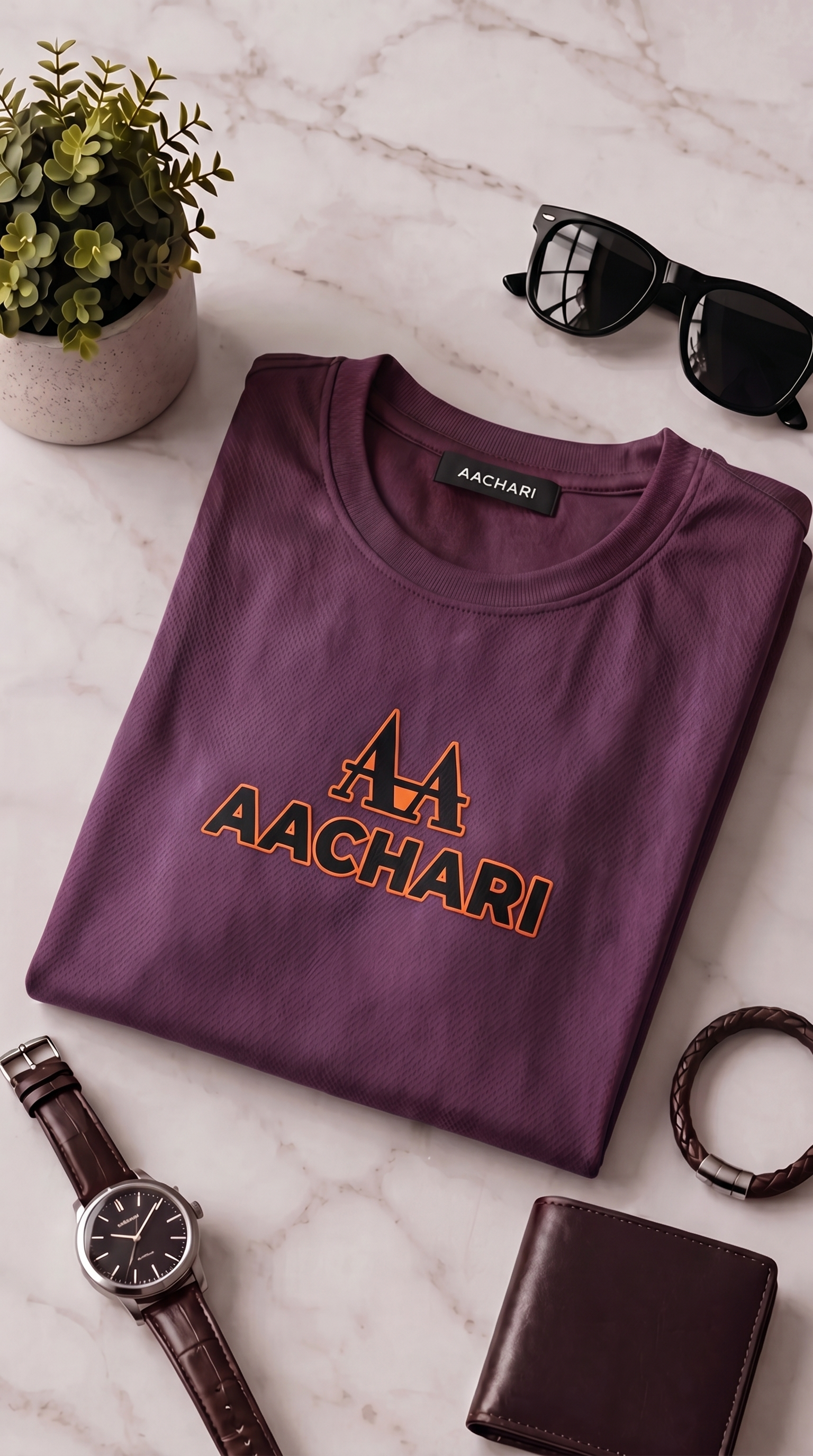 Aachari Classic Wine T-Shirt